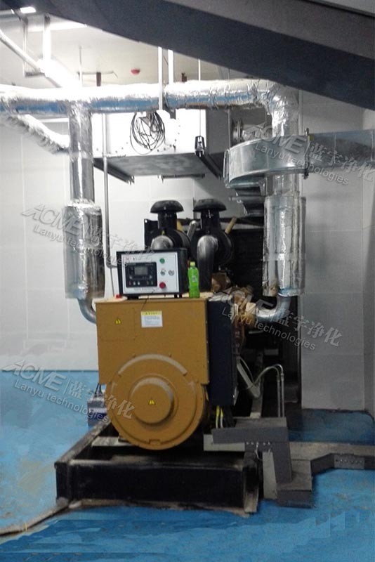 萬純柴油發電機組尾氣凈化設備安裝運行